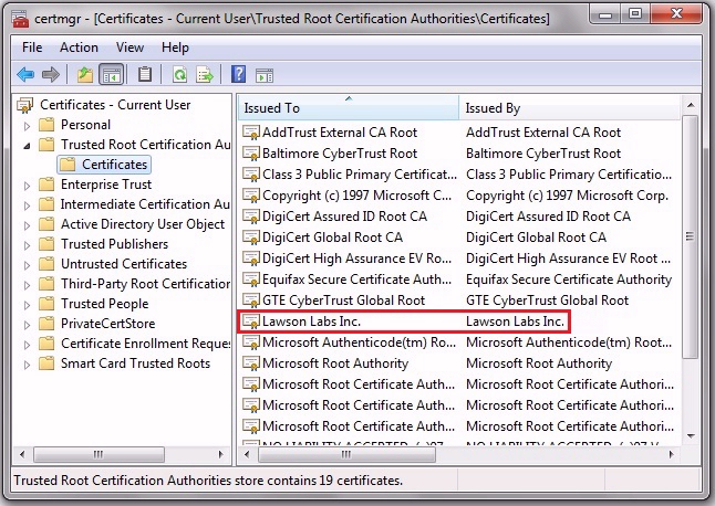 certmgr msc command line install certificate firefox